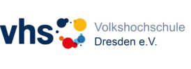 Logo der VHS Dresden, extern verlinkt mit deren Webseite.