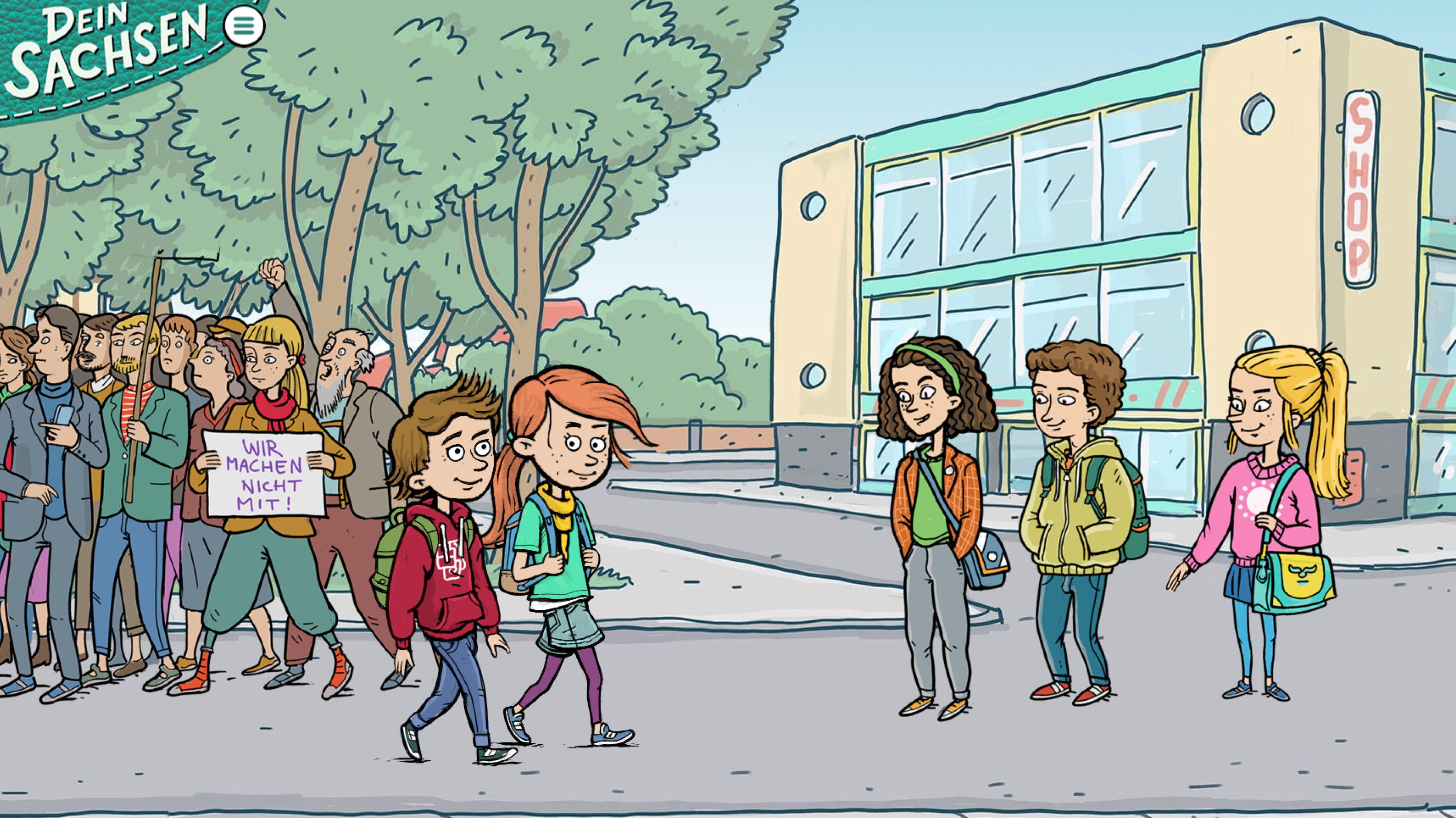 Verlinkung zu Onlinespiel Dein Sachsen - Das Land und seine Verfassung