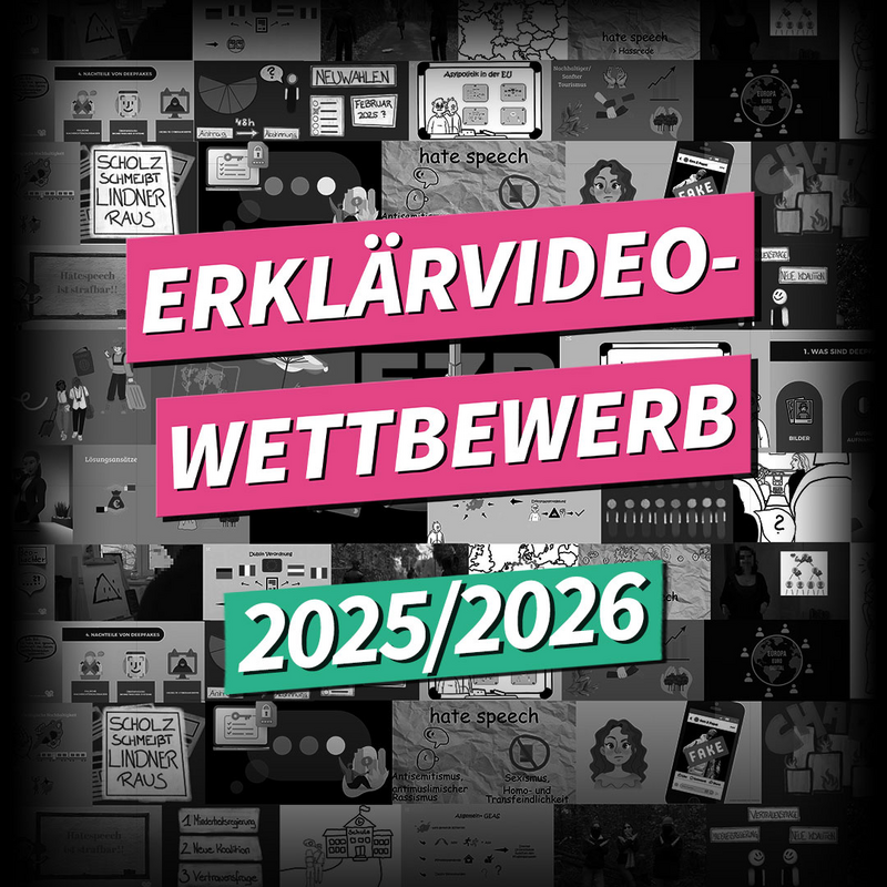 Erklärvideo Wettbewerb 2025/2026. Verlinkt mit Wettbewerbsseite.