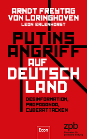 Buchtitel von "Putins Angriff auf Deutschland", extern verlinkt mit der Detailseite unseres Online-Shops. 