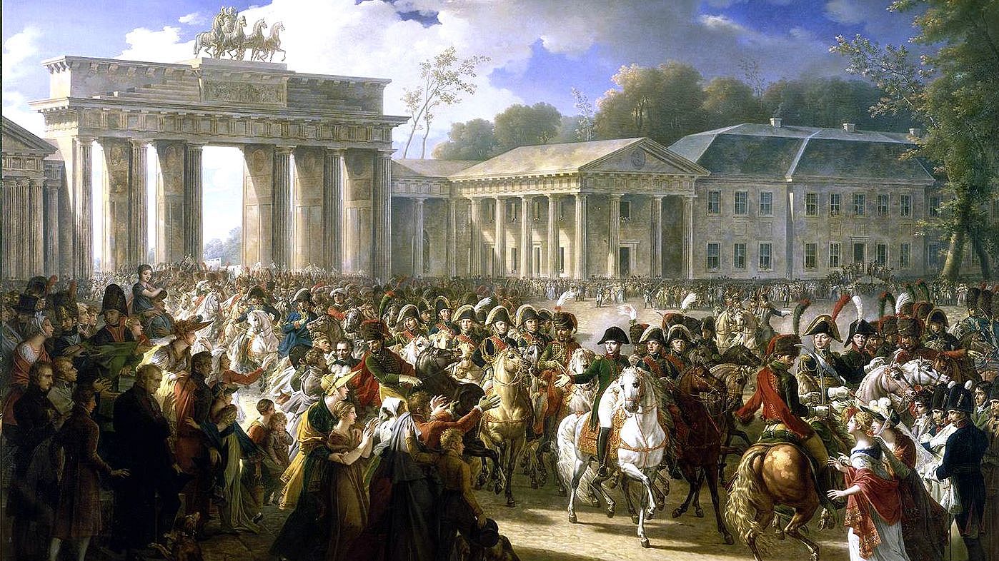 Napoleon in Berlin, Charles Meynier, gemeinfrei Verlinkung zu Europa im Bann Napoleons und die Koalitionskriege