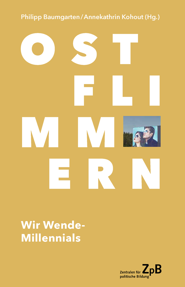 Buchtitel von "Ostflimmern", extern verlinkt mit der Detailseite unseres Online-Shops. 