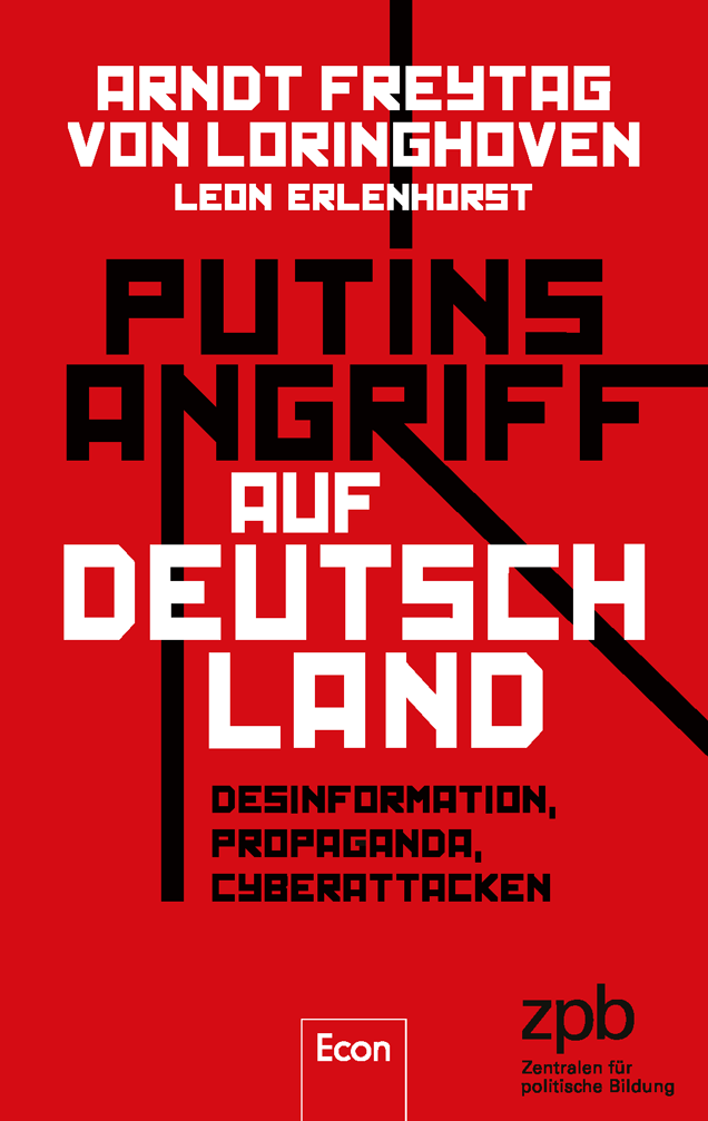 Buchtitel von "Putins Angriff auf Deutschland", extern verlinkt mit der Detailseite unseres Online-Shops. 