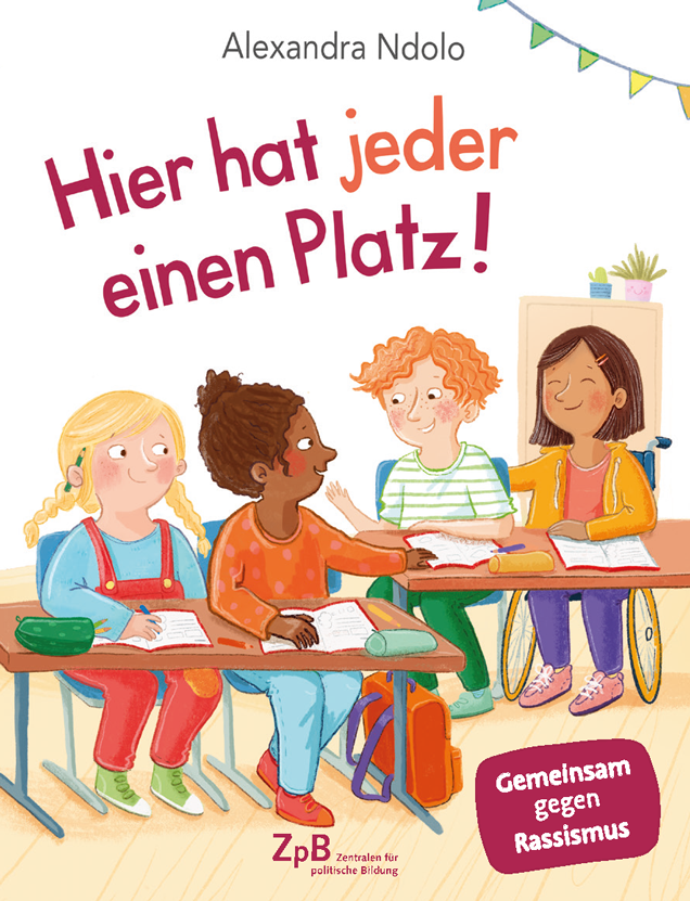 Buchtitel von "Hier hat jeder einen Platz". Extern verlinkt mit der Bestellseite in unserem Shop. 